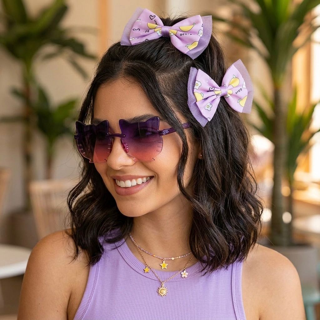 3-Piece Kids' Matching Accessory Set – Sunglasses & Bow Hair Clips