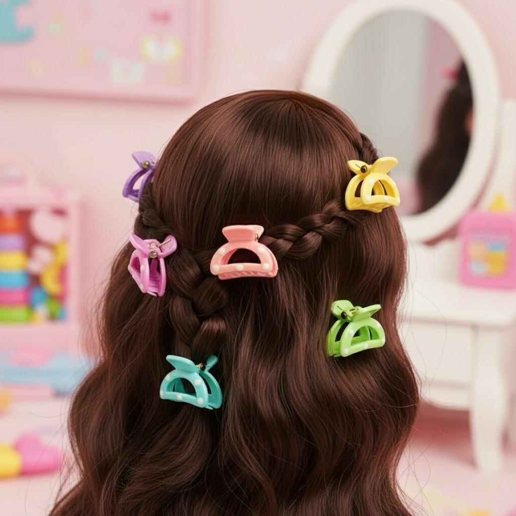 6-Piece Premium Small Hair Claw Clip Set – 100% Quality Daily Essentials