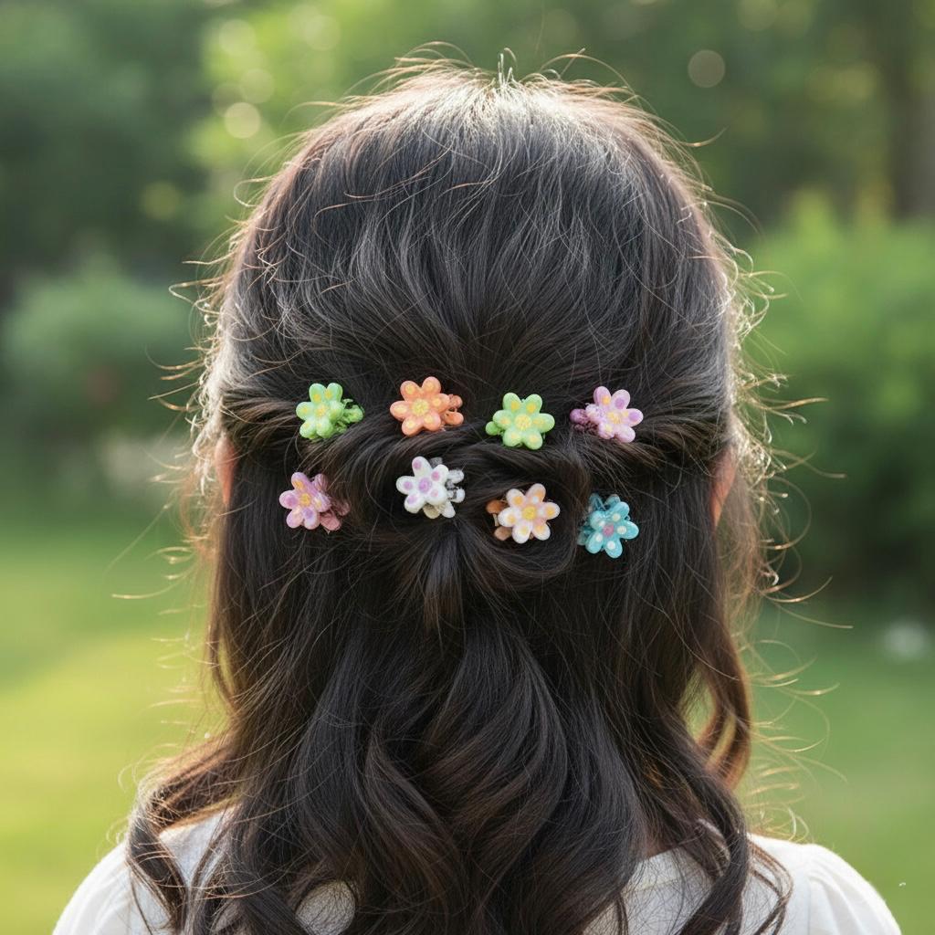 10-Piece Girl's Sweet Style Hair Clip Set – 100% Quality Snap Clips