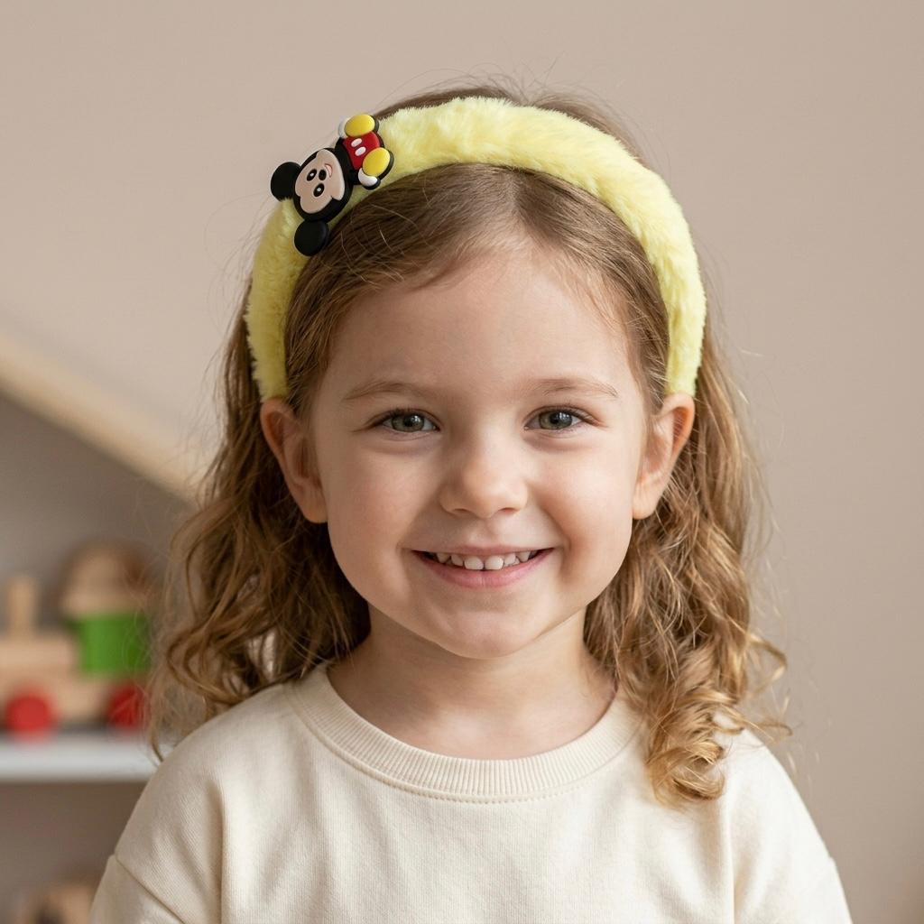 Bluffy Mickey Kids' Plush Hair Band