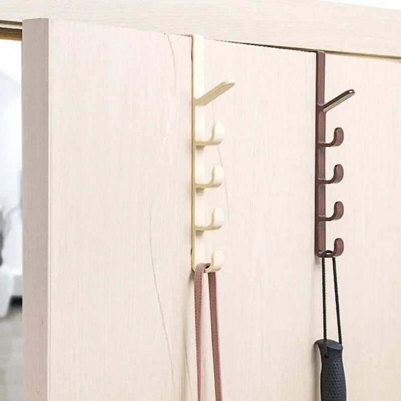 Space-Saving 5-Hook Over-the-Door Back Hanger – Multi-Purpose Organizer