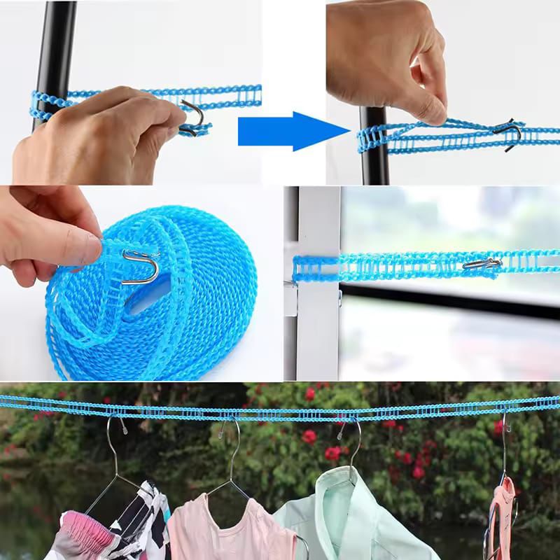 Heavy-Duty Outdoor Clothesline – Non-Slip Windproof Hanging Rope